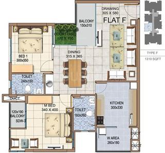 Project Image of 1310.0 - 1892.0 Sq.ft 2 BHK Apartment for buy in Precious Platinum