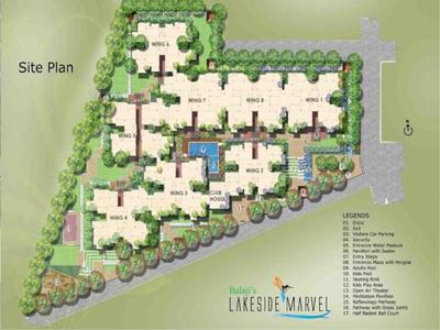 Project Image of 1508.0 - 1780.0 Sq.ft 2 BHK Apartment for buy in Balaji Lakeside Marvel