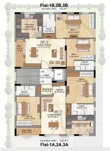 BEAVERS SRIVARI A Cluster Plan from 1st to 3rd Floor 1