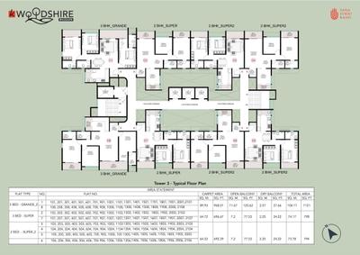 Kohinoor Woodshire Tower 3 Cluster Plan 2