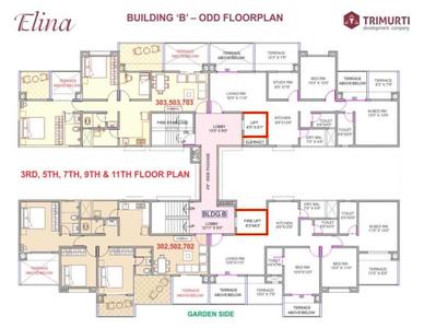 Project Image of 495.0 - 566.0 Sq.ft 2 BHK Apartment for buy in Trimurti Elina Phase 1