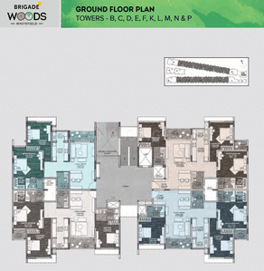 Project Image of 622.0 - 1768.0 Sq.ft 1 BHK Apartment for buy in Brigade Woods