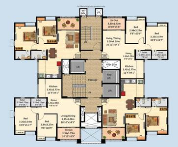 Project Image of 639.16 - 640.88 Sq.ft 2 BHK Apartment for buy in Nyati Exuberance IV