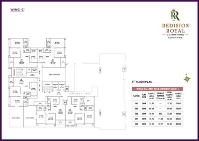 Project Image of 750.14 - 2215.23 Sq.ft 2 BHK Apartment for buy in Redision Royal
