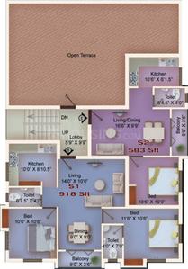 Project Image of 570.0 - 1042.0 Sq.ft 1 BHK Apartment for buy in Blessed Exodus