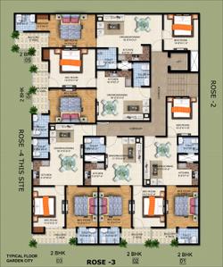 Project Image of 1050.0 - 1150.0 Sq.ft 2 BHK Apartment for buy in AKS Rose 3