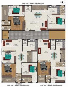 Project Image of 783.18 - 1139.68 Sq.ft 2 BHK Apartment for buy in Akshaya Sai Kiran Paradise