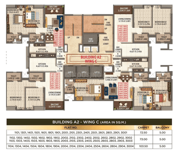 Project Image of 780.38 - 1114.06 Sq.ft 2 BHK Apartment for buy in Kumar Parc Residences A2