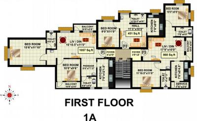 Project Image of 451.0 - 1251.0 Sq.ft 1 BHK Apartment for buy in RB Bagya Enclave