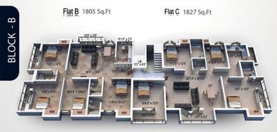 Project Image of 1593.0 - 2068.0 Sq.ft 4 BHK Apartment for buy in Golden Kingdom