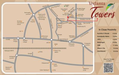 Project Image of 1150.0 - 2190.0 Sq.ft 2 BHK Apartment for buy in Vedanta Towers
