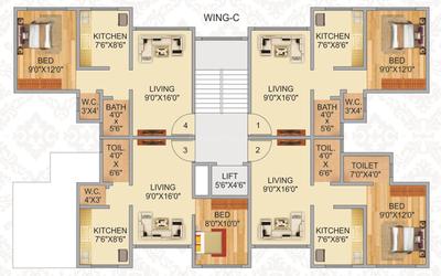 Project Image of 262.0 - 635.0 Sq.ft 1 RK Apartment for buy in Shobha Shyam Regency