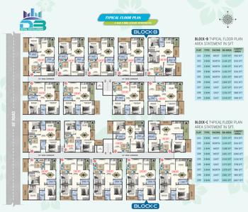 Project Image of 1379 Sq.ft 3 BHK Apartment / Flat for sale in K R Puram for Rs. 13000000