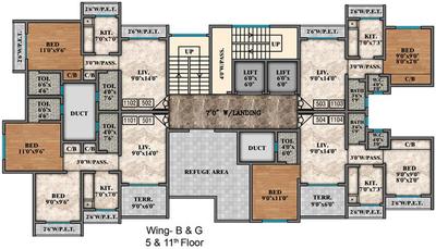 Project Image of 297.0 - 465.0 Sq.ft 1 BHK Apartment for buy in Mayfair Vishwaraja A B F And G