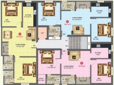 Project Image of 844.0 - 1205.0 Sq.ft 2 BHK Apartment for buy in Vesta Sri Thandapani
