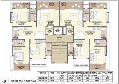 Project Image of 842.06 - 842.28 Sq.ft 3 BHK Apartment for buy in Ams Swaroop Enclave