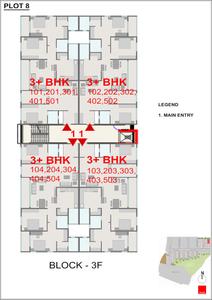 Project Image of 675.76 - 793.62 Sq.ft 3 BHK Apartment for buy in Meera Shantivanam Phase 3 Plot 8