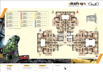 Project Image of 711.45 - 875.53 Sq.ft 2 BHK Apartment for buy in Akshaya Orlando