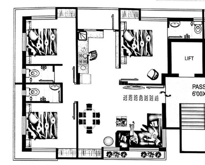 Ekdant Heights Tower A Cluster Plan 1