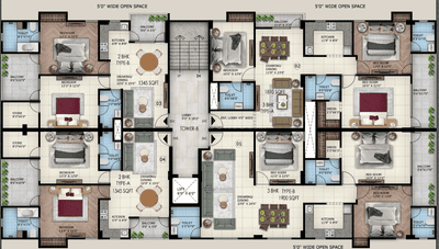 Project Image of 1550 Sq.ft 3 BHK Apartment / Flat for sale in Sector 107 for Rs. 7750000