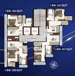 Project Image of 356.0 - 388.0 Sq.ft 1 BHK Apartment for buy in Sainath Residency