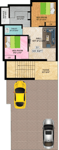 Project Image of 620.0 - 658.0 Sq.ft 2 BHK Apartment for buy in Bharathi Sai Castle Apartment