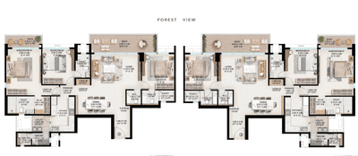 Project Image of 885.98 - 2486.57 Sq.ft 2 BHK Apartment for buy in Nahar Chandi Valley Phase I