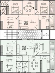 Project Image of 1100.0 - 1240.0 Sq.ft 3 BHK Apartment for buy in Vaishno Vandana