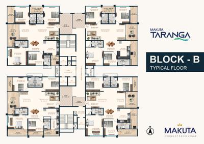 Project Image of 2480.0 - 3255.0 Sq.ft 3 BHK Apartment for buy in Makuta Taranga
