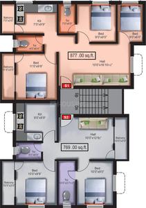 Project Image of 676.0 - 877.0 Sq.ft 2 BHK Apartment for buy in VGK Bar Berry