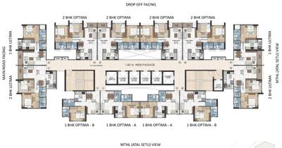 Project Image of 425.0 - 646.5 Sq.ft 1 BHK Apartment for buy in Tescon Om Shivdham 311 East
