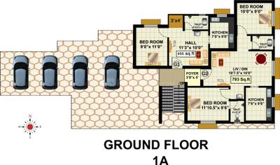 Project Image of 451.0 - 1251.0 Sq.ft 1 BHK Apartment for buy in RB Bagya Enclave