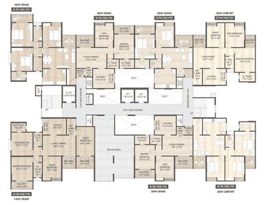 Project Image of 753.0 - 1153.0 Sq.ft 2 BHK Apartment for buy in Mangalam Midas City