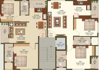 Project Image of 416.56 - 430.23 Sq.ft 1 BHK Apartment for buy in Shubham Heights