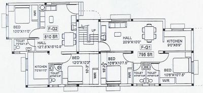 Project Image of 525.0 - 1240.0 Sq.ft 1 BHK Apartment for buy in Vinoth Varsha