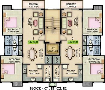 Project Image of 0.0 - 705.0 Sq.ft 2 BHK Apartment for buy in Navins Septem