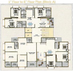 Project Image of 894.0 - 908.0 Sq.ft 3 BHK Apartment for buy in AVM Sudarshan Residency
