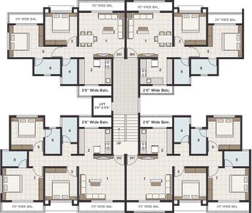 Project Image of 665.0 - 1090.0 Sq.ft 1 BHK Apartment for buy in KK Cresent Point