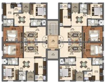 Project Image of 890.0 - 1493.0 Sq.ft 2 BHK Apartment for buy in Bluemoon Grandeur Phase 1