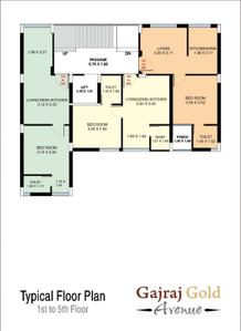 Project Image of 290.3 - 340.25 Sq.ft 1 BHK Apartment for buy in Gajraj Avenue Gold