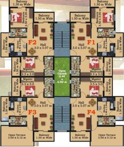 Project Image of 0.0 - 1782.72 Sq.ft 2 BHK Apartment for buy in Megha Church View Residency