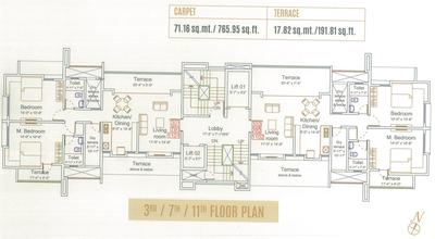 Project Image of 939.0 - 1093.0 Sq.ft 2 BHK Apartment for buy in Sainath Palmarius