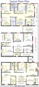 Project Image of 1425.0 - 1535.0 Sq.ft 3 BHK Apartment for buy in SSVS KSR Residency
