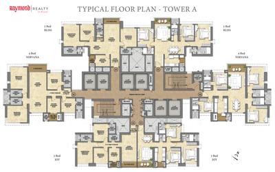 Project Image of 938.0 - 1396.0 Sq.ft 3 BHK Apartment for buy in Raymond The Address By GS Tower A 
