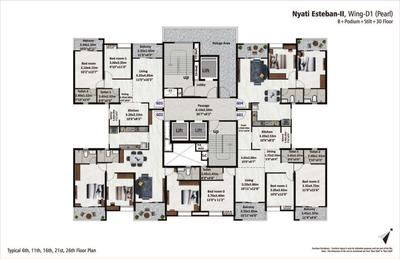 Project Image of 837.0 - 1214.0 Sq.ft 2 BHK Apartment for buy in Nyati Esteban II