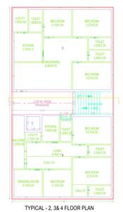 Dhanush GVS Nilayam Dhanush GVS Nilayam Cluster Plan from 2nd to 4th Floor 1