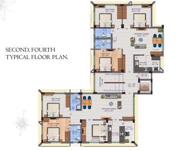 Project Image of 1445.0 - 1523.0 Sq.ft 3 BHK Apartment for buy in Aadiepadma Residency