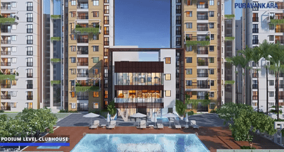 Project Image of 0.0 - 1034.0 Sq.ft 2 BHK Apartment for buy in Purva Zenium 2