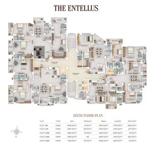 Project Image of 662.0 - 1779.0 Sq.ft 2 BHK Apartment for buy in The Entellus