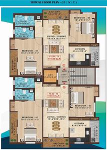 Project Image of 1110.0 - 1192.0 Sq.ft 2 BHK Apartment for buy in HP Kishore Flats